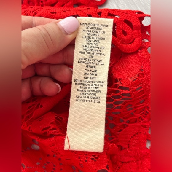 Free people Sweet Dreams Top size S bright red color - Picture 8 of 12